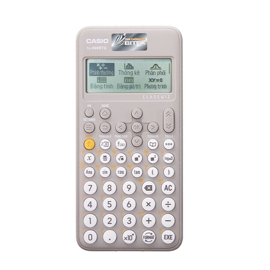 Mua máy tính casio fx 880 btg màu xám tặng 2 cây bút pilot của nhật bản