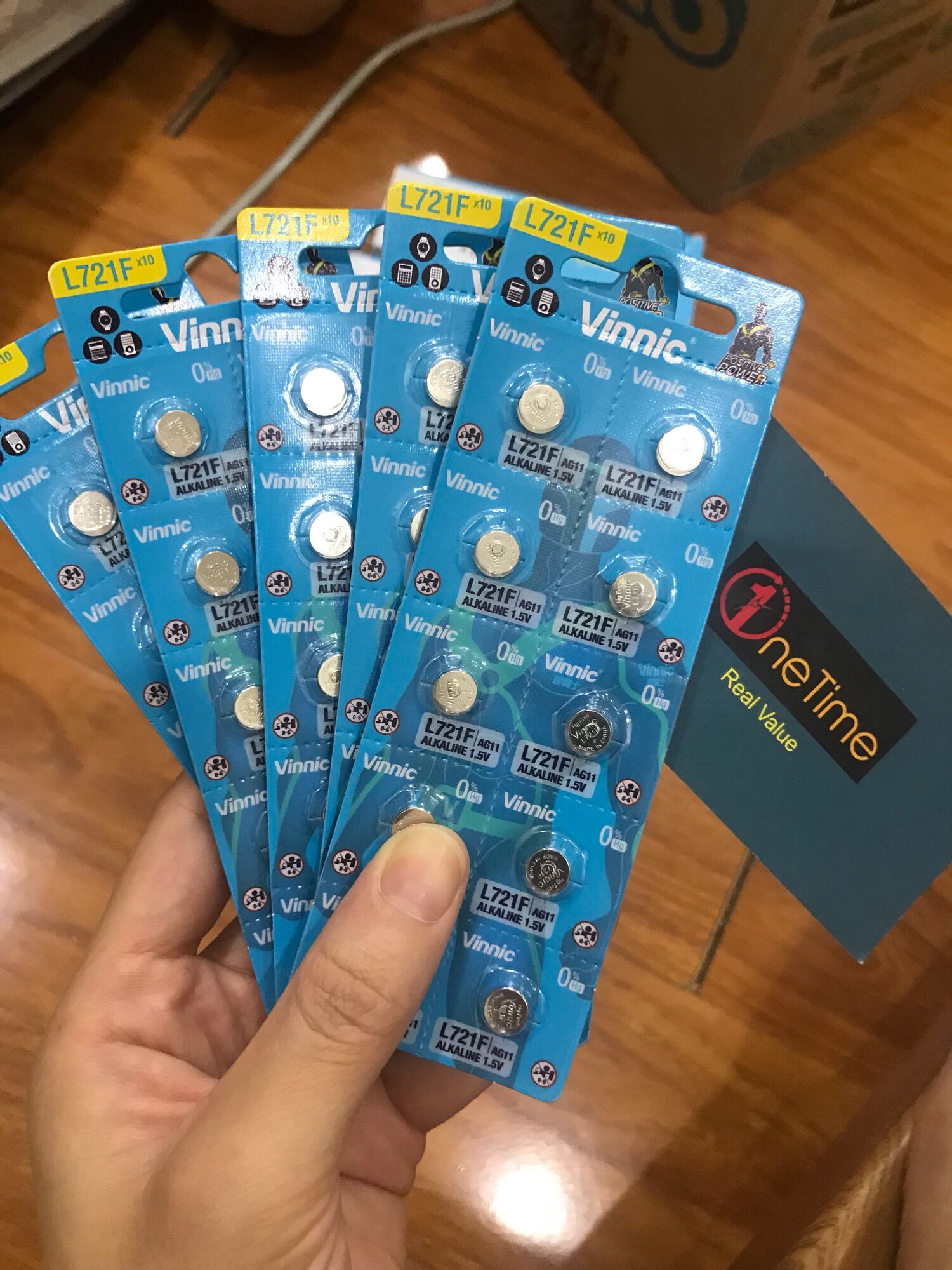 Combo 5 vi (50 viên) pin Vinnic L721F AG11 C10 SR721SW 721 379 dùng cho đồng hồ đeo tay