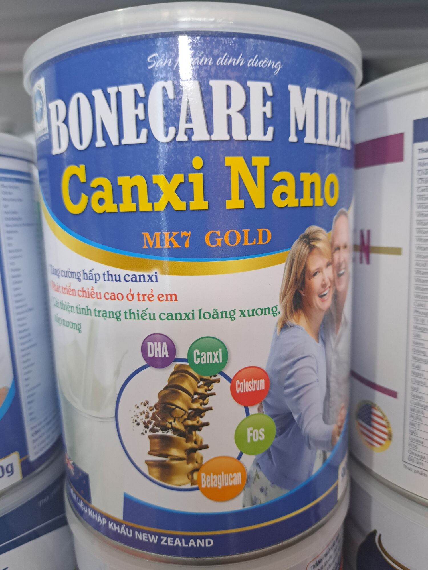 sữa bột bổ xương khớp Bone care Milk Canxi Nano MK7 tăng chiều cao chắc khỏe xương khớp