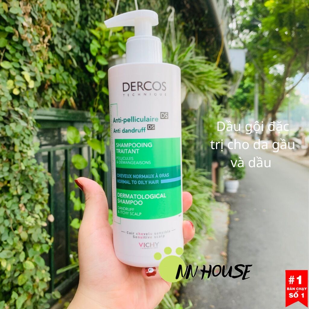 [Nội địa Pháp, có Bill] Dầu gội giảm gầu và dầu Vichy Dercos - dầu gội cho da gầu, da dầu, giảm gàu, giảm dầu - cho tóc bồng bềnh - giảm dầu, bết, giúp tóc bồng bềnh, khoẻ mạnh - Dầu gội ngăn ngừa gàu, gầu, nấm tóc, nấm da đầu, sạch gầu NN HOUSE Pháp Hàn