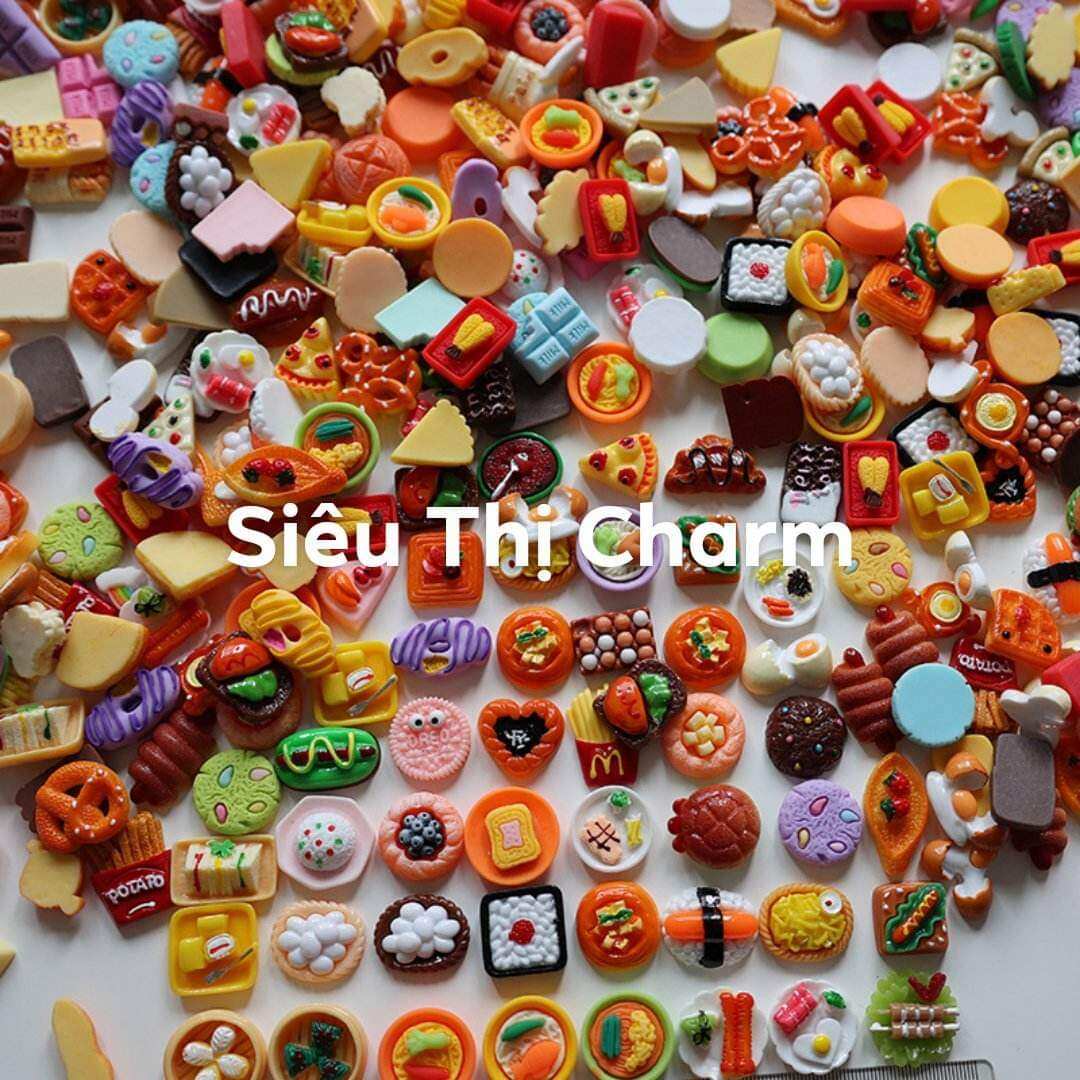 Túi 50/100 charm đồ ăn ngẫu nhiên