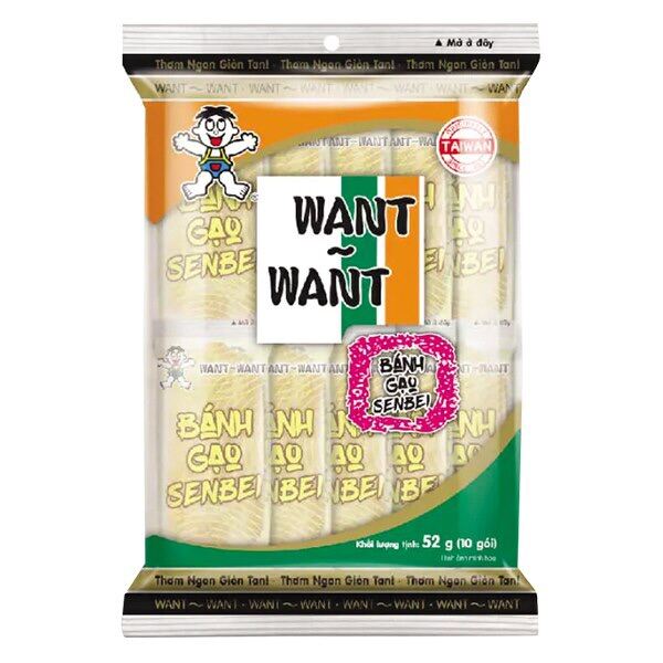 Bánh Gạo Want Want Senbei Vị Nước Tương Kiểu Nhật Túi 10 Gói