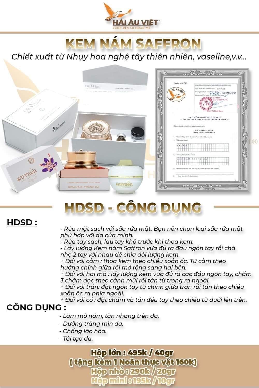 TRỌN BỘ MỸ PHẨM HẢI ÂU VIỆT (Chính Hãng Giá Sỉ)