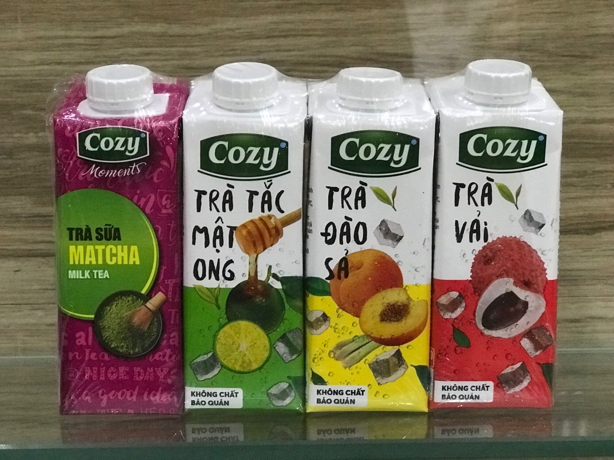 [HCM]1 Lốc Trà 4 Vị/Trà Sữa Matcha/Tắc Mật Ong/Đào/Vải/Hộp 225ml