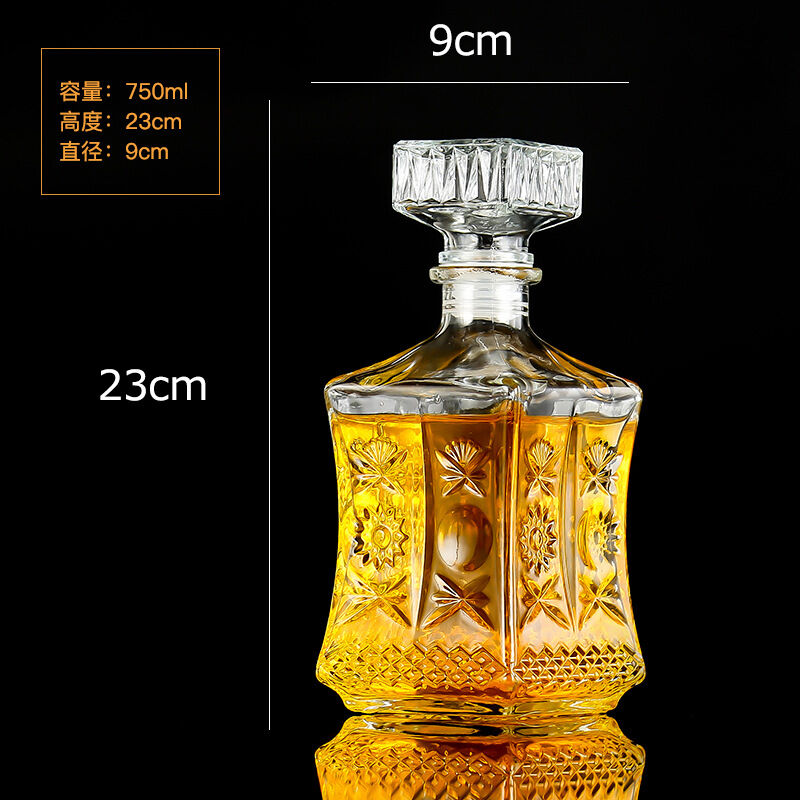 Bình rượu gia dụng thủy tinh dày dặn sáng tạo bình rượu tây bình rượu chia rượu vang đỏ bình rượu trắng bộ ly rượu phong cách châu âu whisky