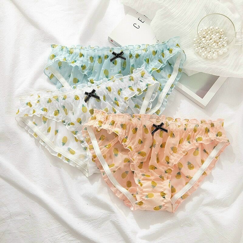 Quần lót nữ cute bo viền chun vải voan xước độc lạ