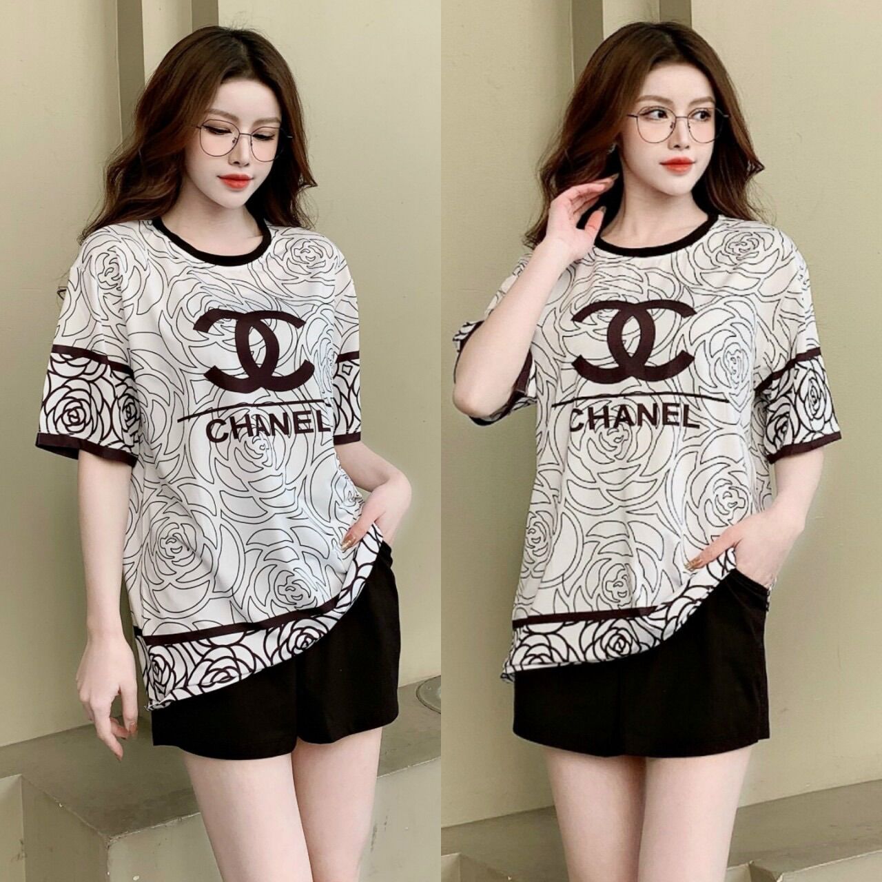 BỘ SHORT COTTON PHỐI 3D