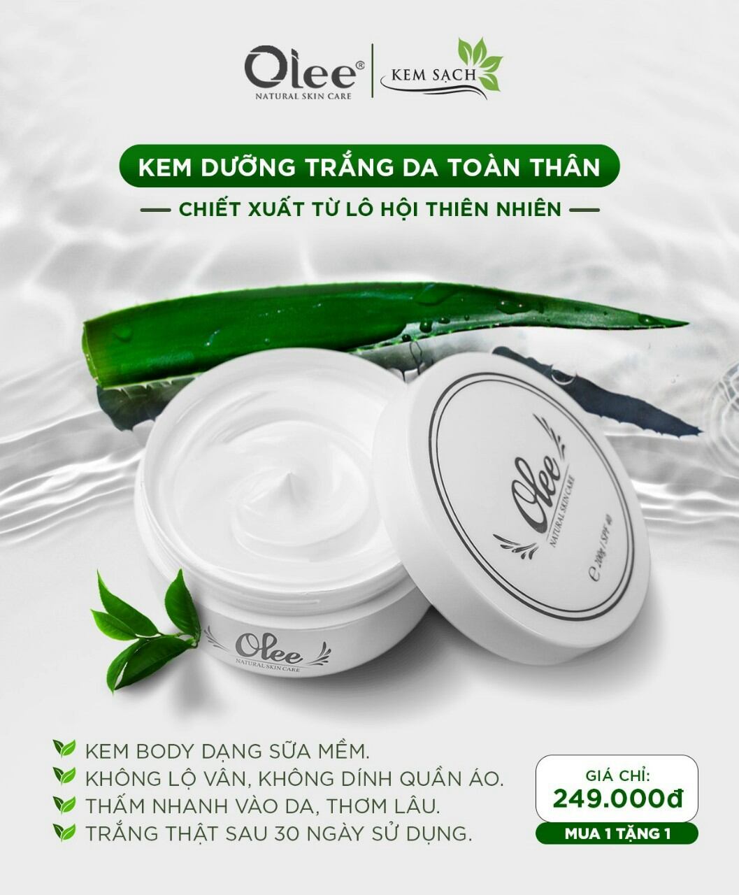 kem body olee   mua 1 tặng 1
