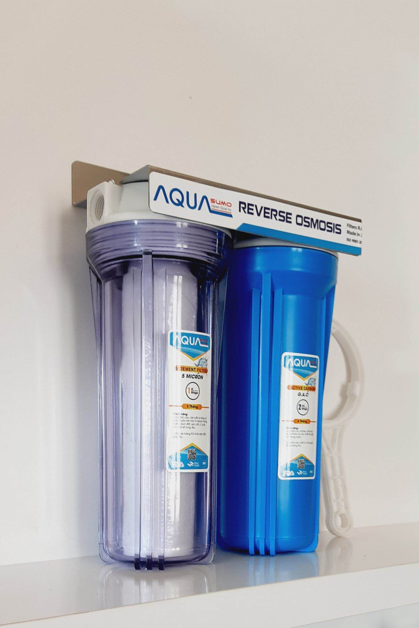 Bộ lọc sinh hoạt đôi 10 inch Aquasumo