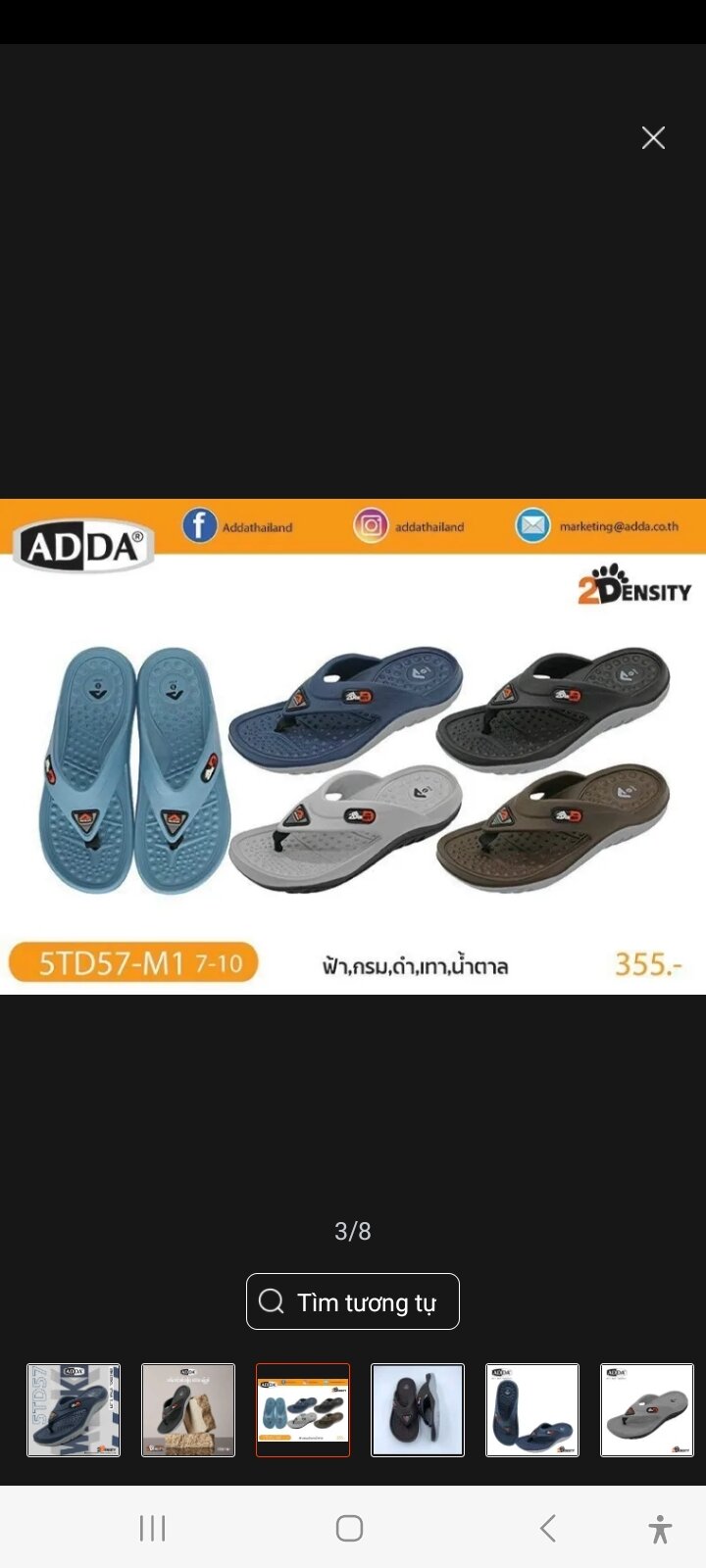 Dép nam xỏ ngón Adda chính hãng Thái Lan