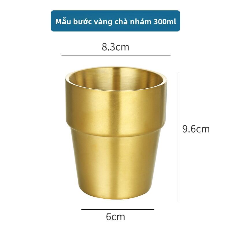 Cốc Nước Hai Lớp Bằng Thép Không Gỉ Phong Cách Hàn Quốc Cốc Đựng Đồ Uống Cốc Đựng Cà Phê Cốc Đựng Nước Dùng Tại Nhà Hàng - 2