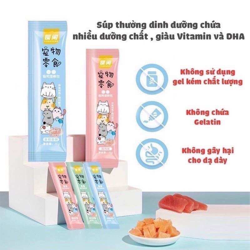 [ COMBO 100 Thanh ] Súp thưởng Shizuka 15g dành cho mèo