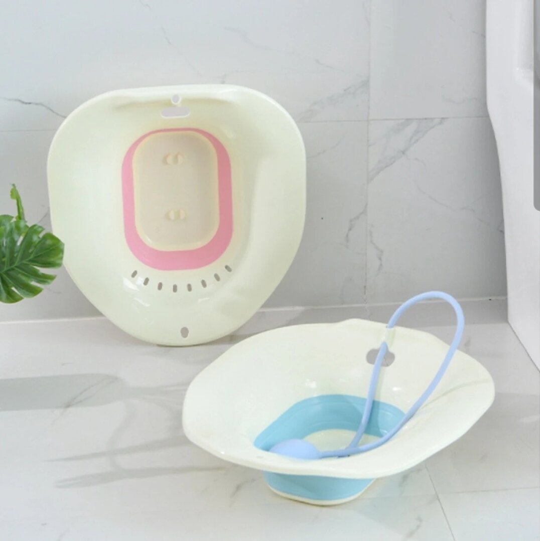 Chậu xông vùng kín gấp gọn kèm vòi xịt