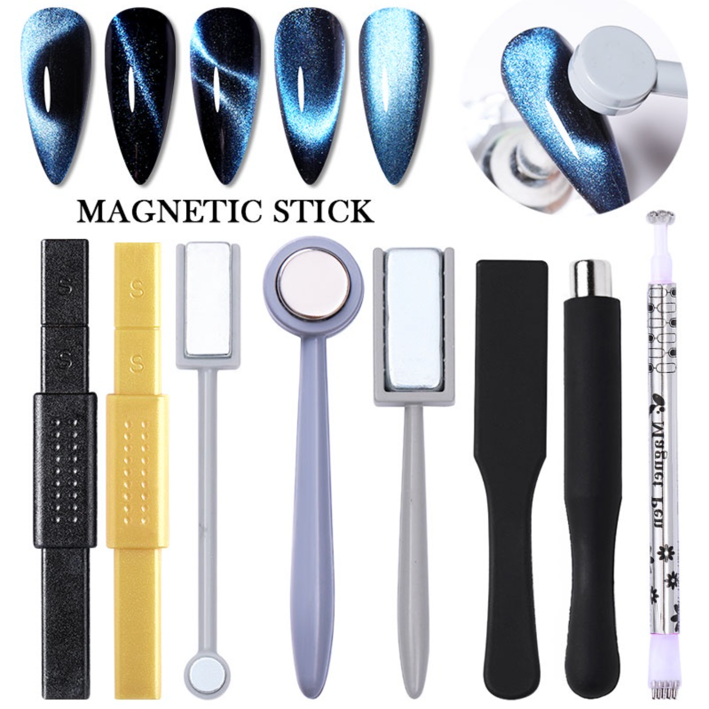 Nam châm hơ sơn gel mắt mèo các loại