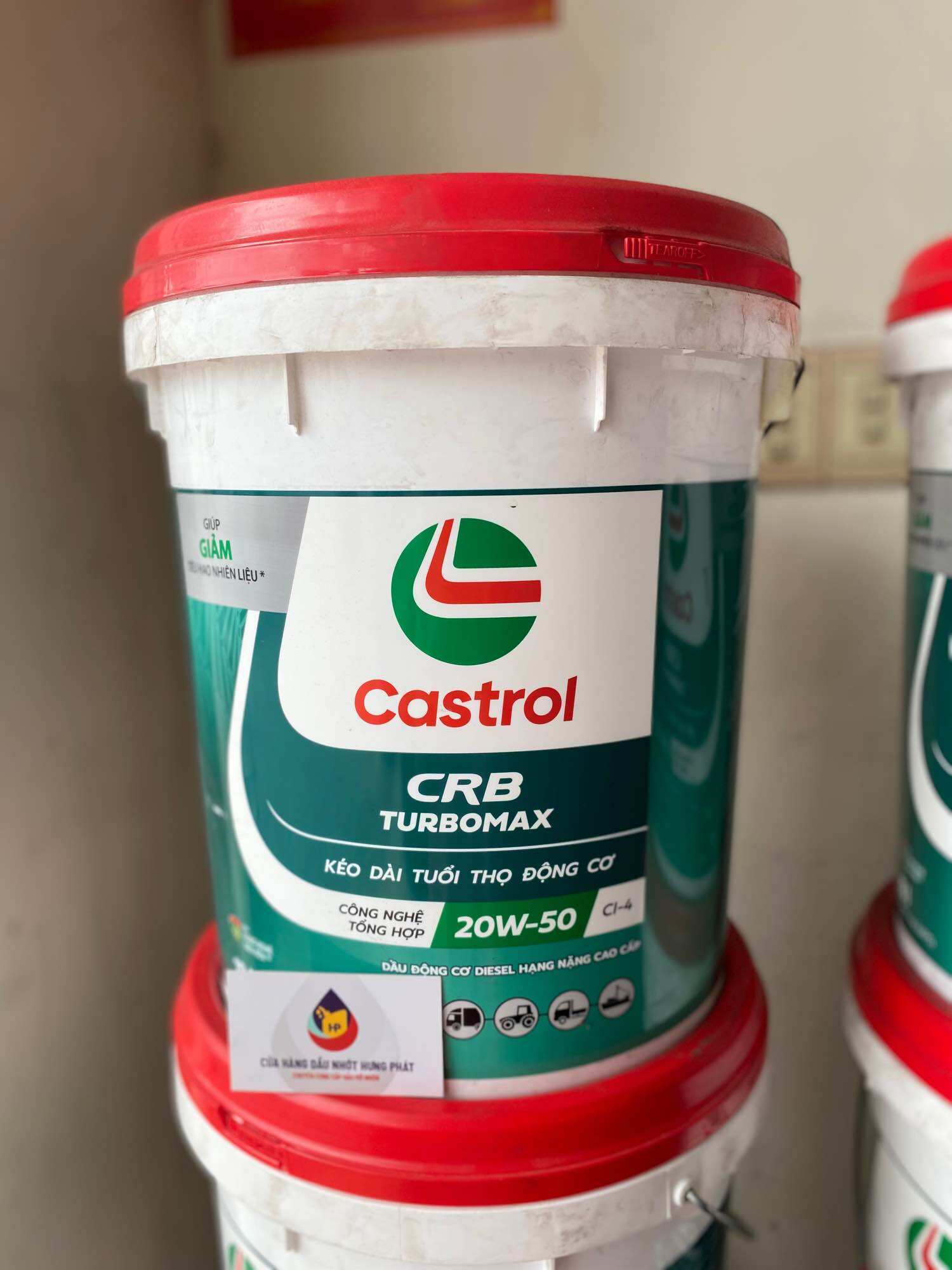 Dầu nhớt castrol crb turbomax 20w-50/15w-40 ci-4 18l