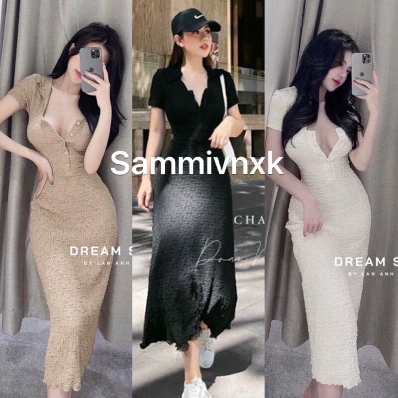 váy xốp dáng ôm có cổ🌸đầm body xốp nữ🌸(freeship)