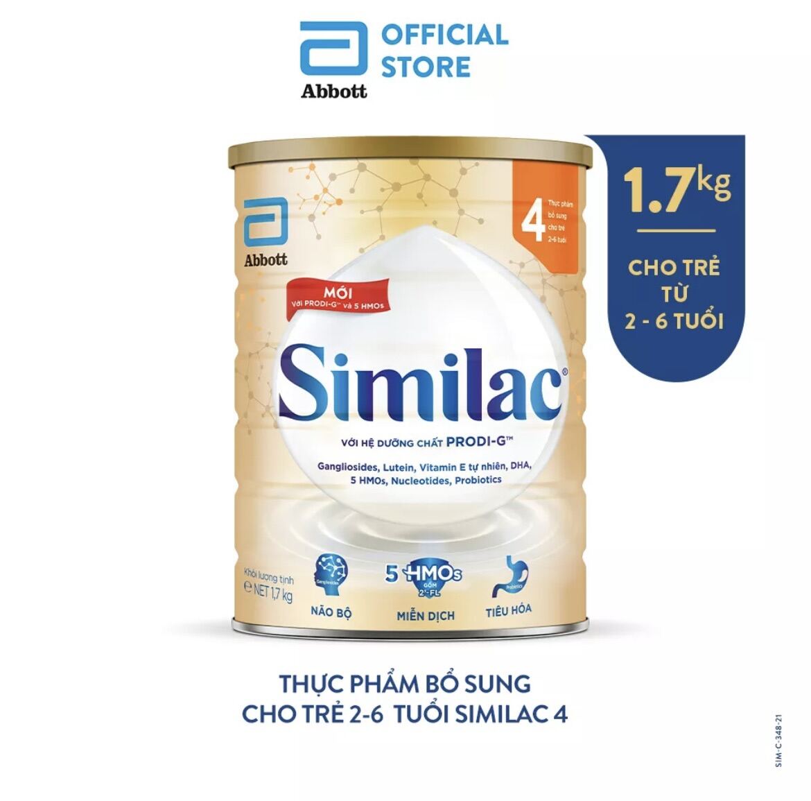 Sữa Bột Similac 4 HMO 1.7kg Mẫu Mới Date 2024