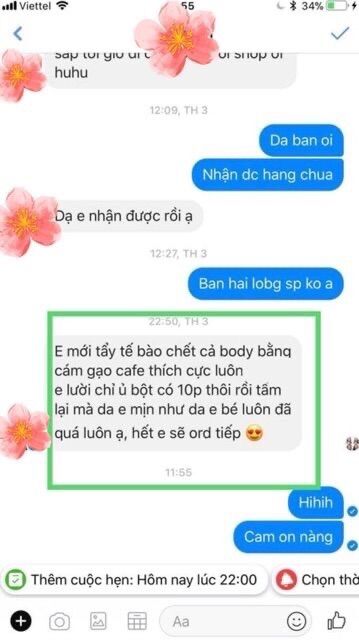 1kg Cám gạo cà phê tẩy da