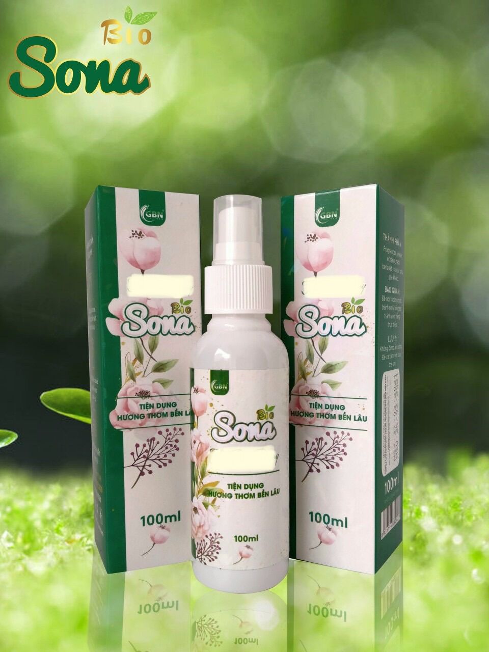 Nước Xịt Thơm Quần Áo Nam Nữ Sona 100ml - Khử Mùi Mồ Hôi - Làm Mềm Vải - Giữ Hương Bền Lâu