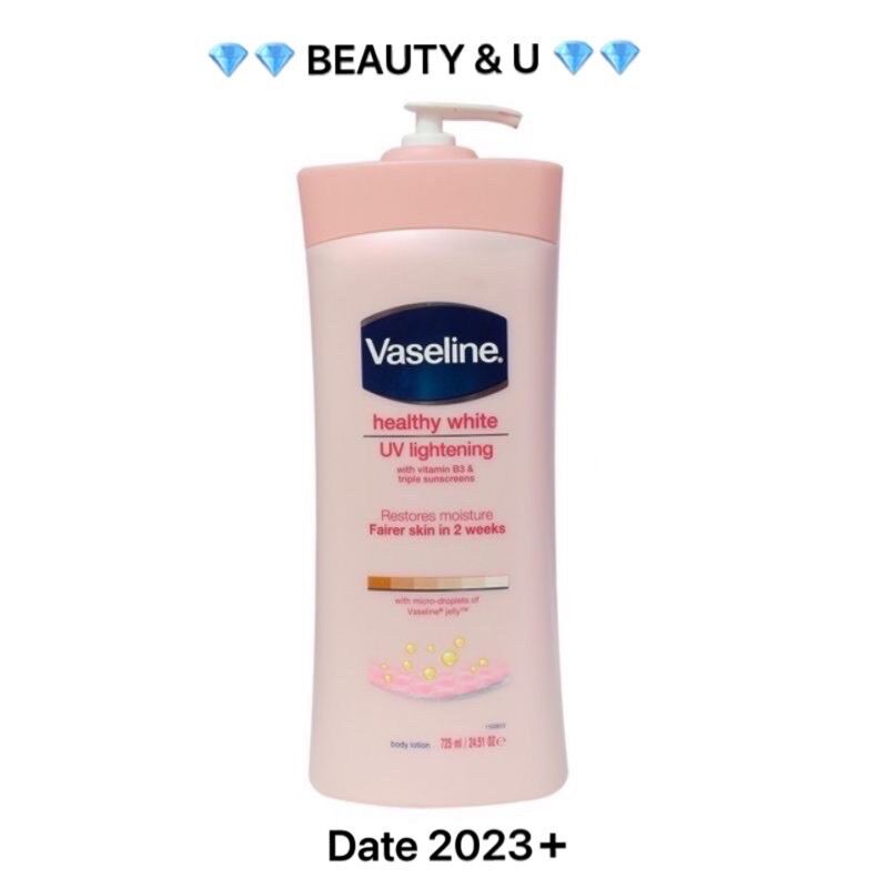 [HCM][HÀNG CHUẨN] Sữa dưỡng thể Mỹ USA Vaseline Healthy White UV Lightening 725ml