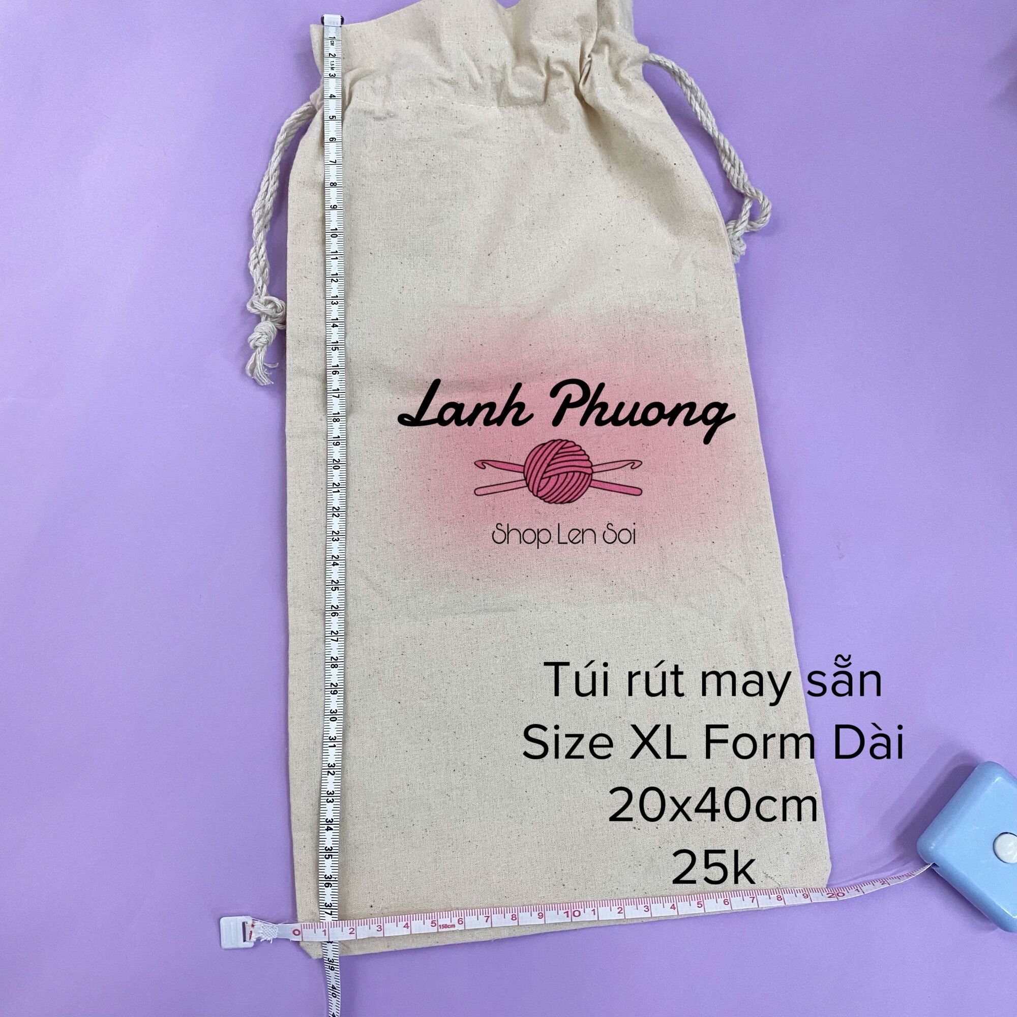 Túi Vải Rút, Vải Canvas May Sẵn