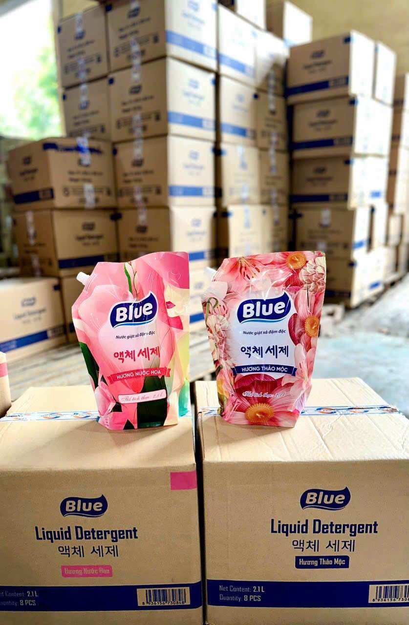 (Giao hàng 2h)Nước giặt xả Blue công nghệ Hàn Quốc 2.1L