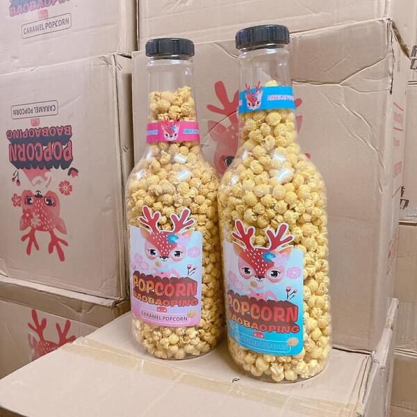 [Món ngon cho bé] Bỏng ngô khổng lồ chai 1200gr