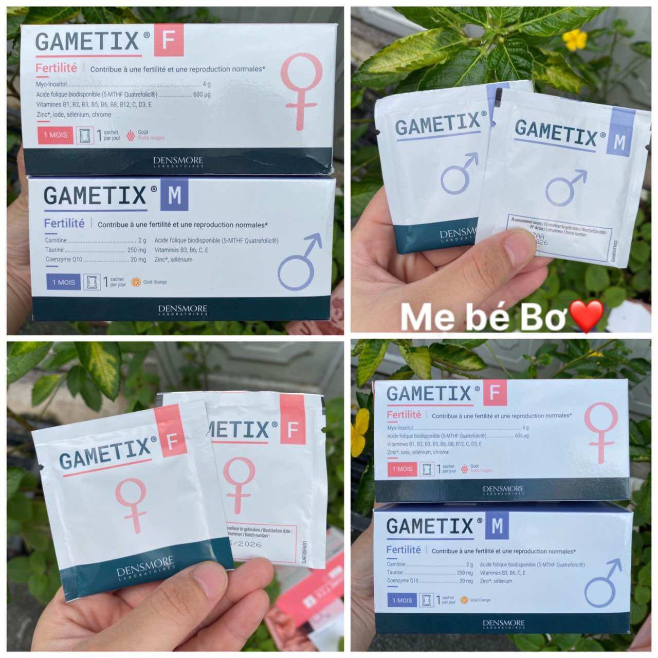Gametix F/ Gametic M giúp bổ trứng, tăng khả năng thụ thai Pháp