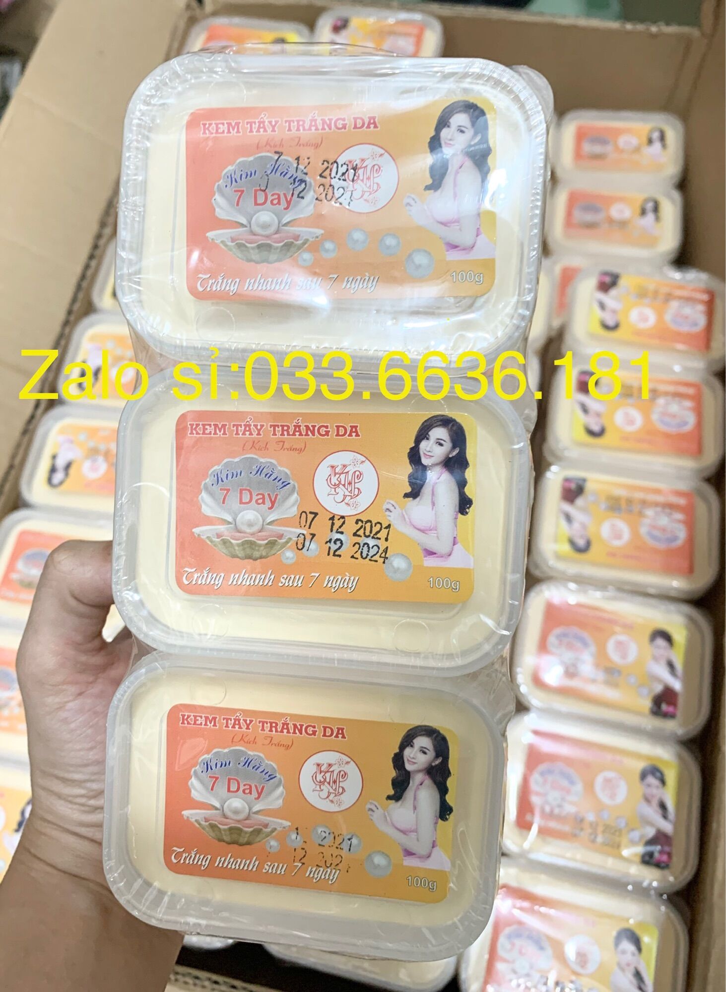 Lẻ hủ kem tẩy trắng da 7 day hủ vuông 100g