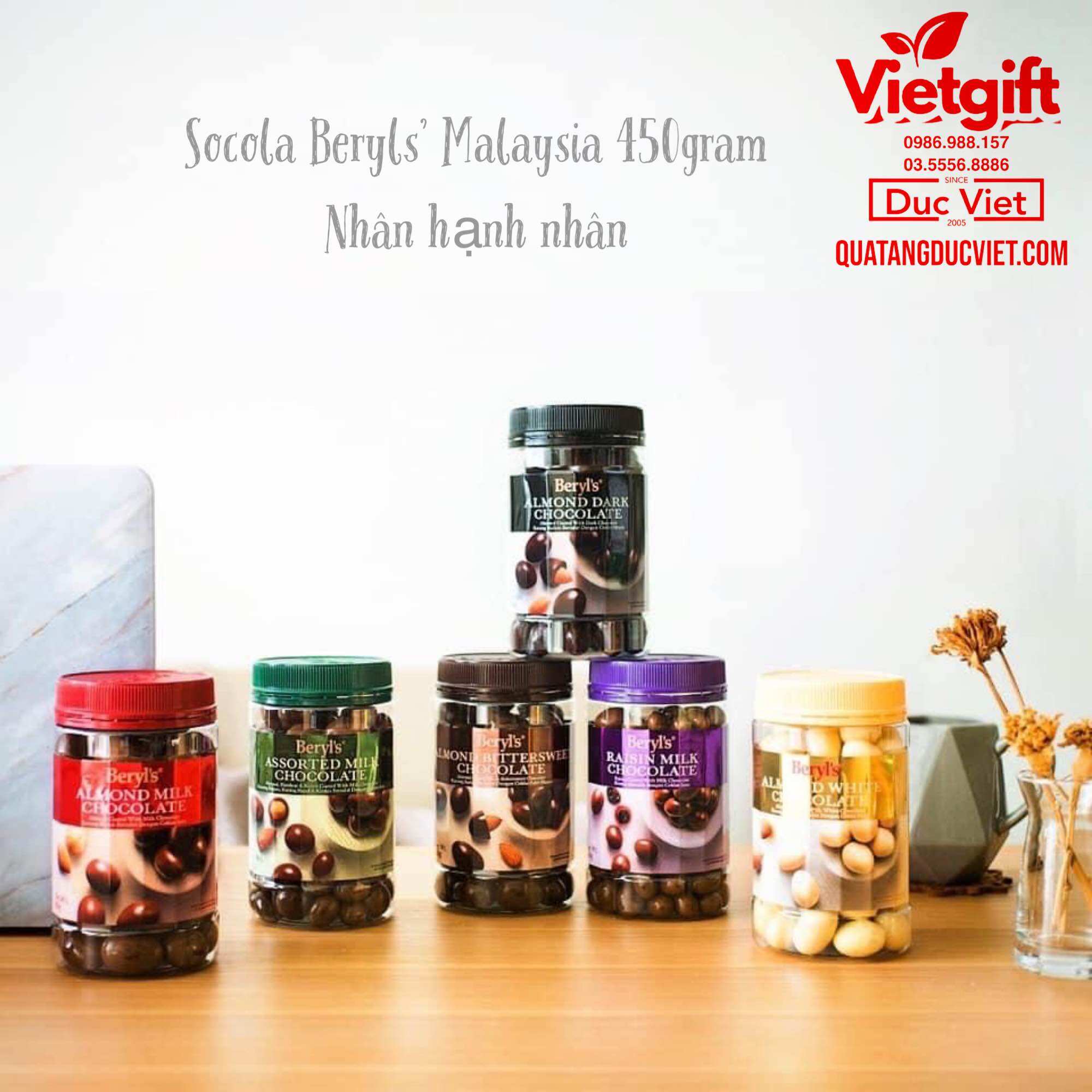 Socola Beryl's Malaysia hộp 450G - Mẫu mã mới