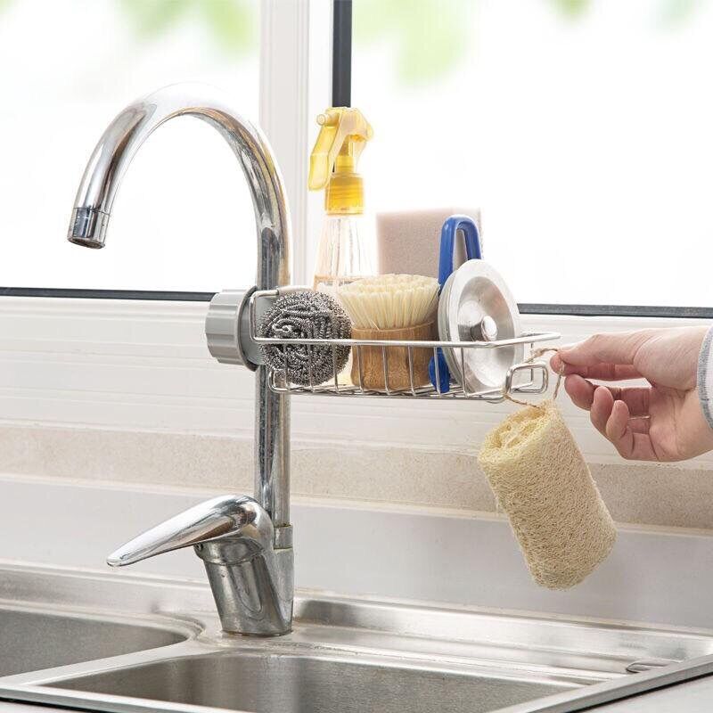 Kệ inox đa năng treo bồn rửa chén