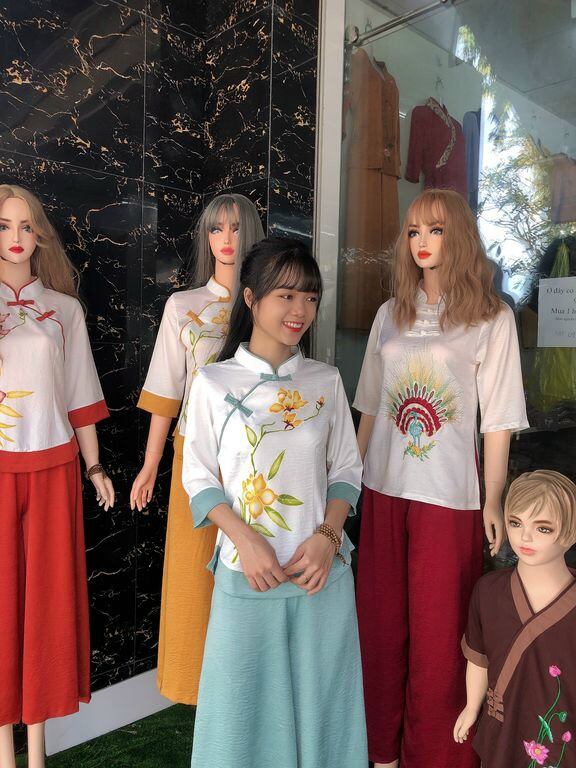 ĐỒ LAM ĐI CHÙA MẪU NỮ SẪM VÁY LỤA PHÁP LOẠI 1