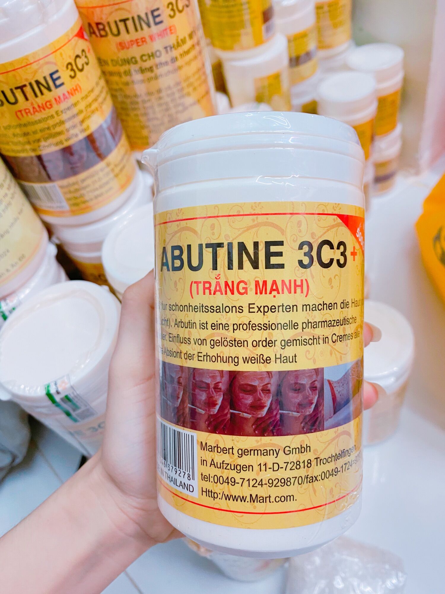 Kem kích trắng abutine 3c3 lẻ hũ 200g