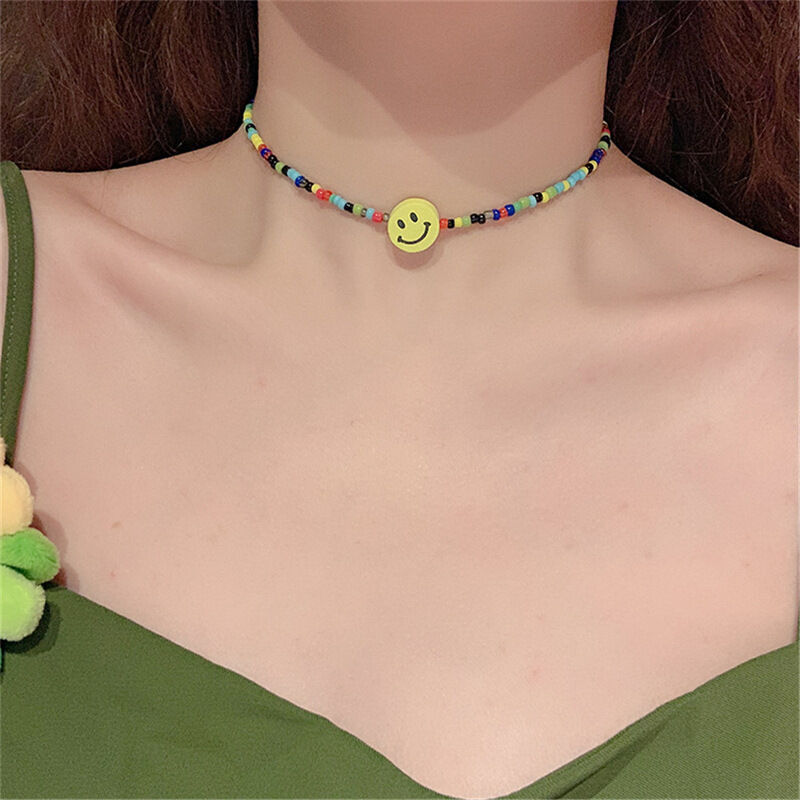 Vòng cổ chocker nhiều màu hình mặt cười