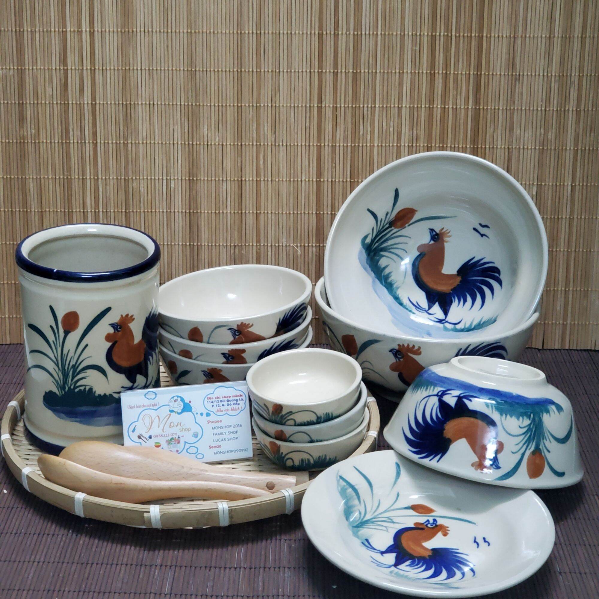 [FreeshipMAX]SET MÂM CƠM ĐẤT NUNG THỦ CÔNG CON GÀ CAO CẤP
