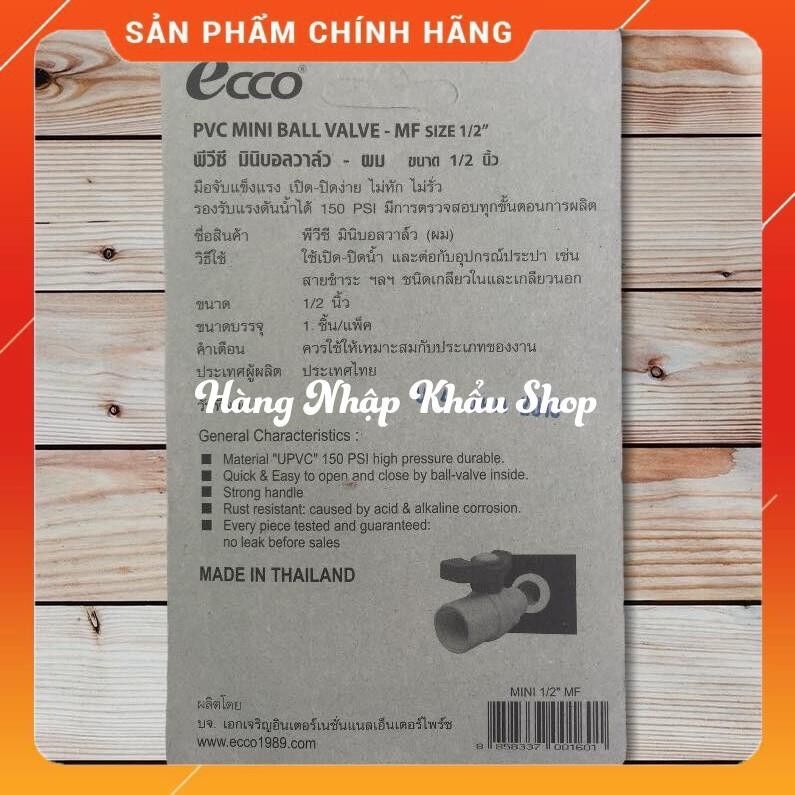 Bộ 10 Van Ecco răng trong răng ngoài phi 21 nhập khẩu từ Thái Lan