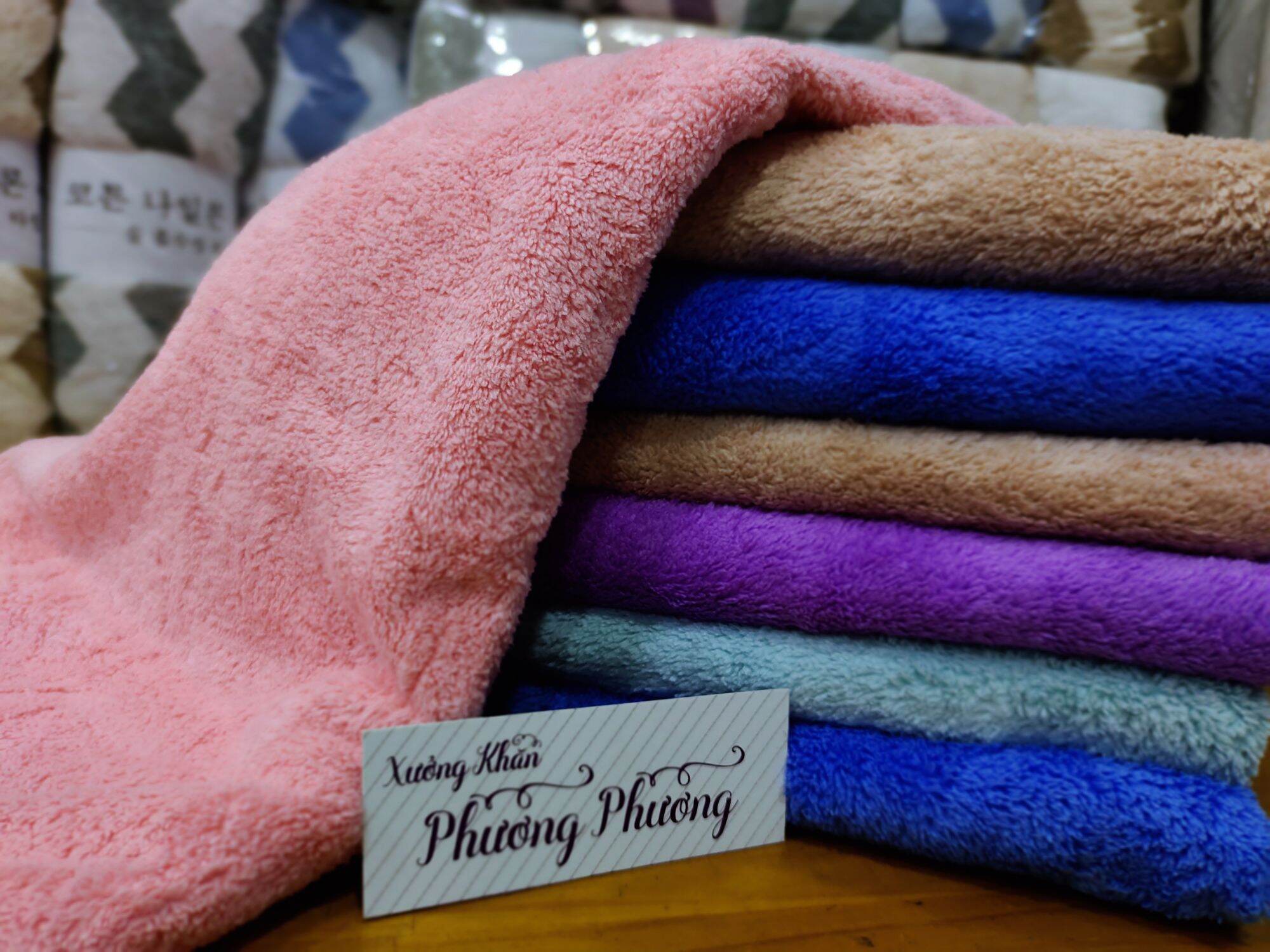 Khăn mặt lông cừu trơn 30x50, loại 1 cao cấp , Khăn cực mềm mịn