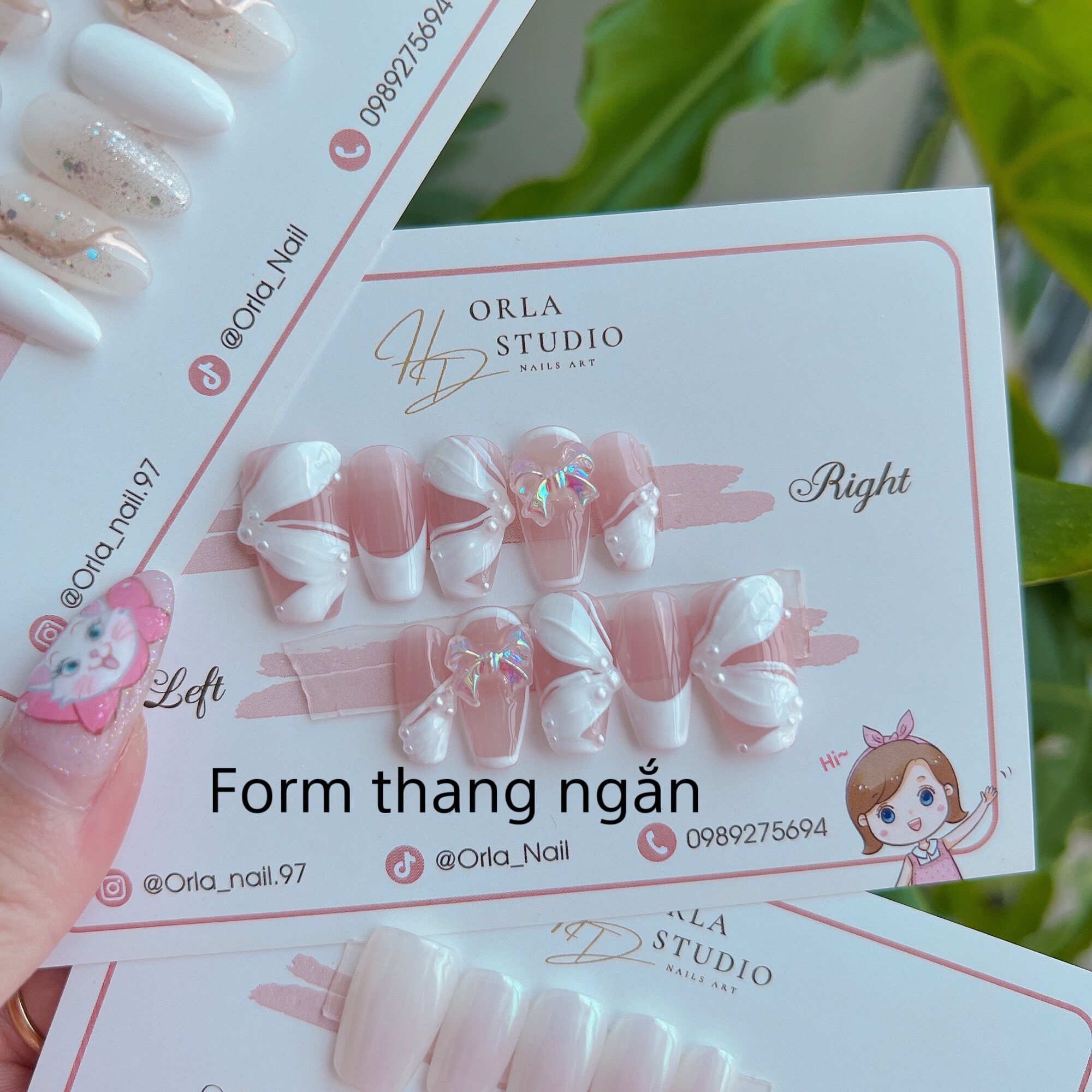Nailbox thiết kế tiểu thư nhẹ nhàng D878