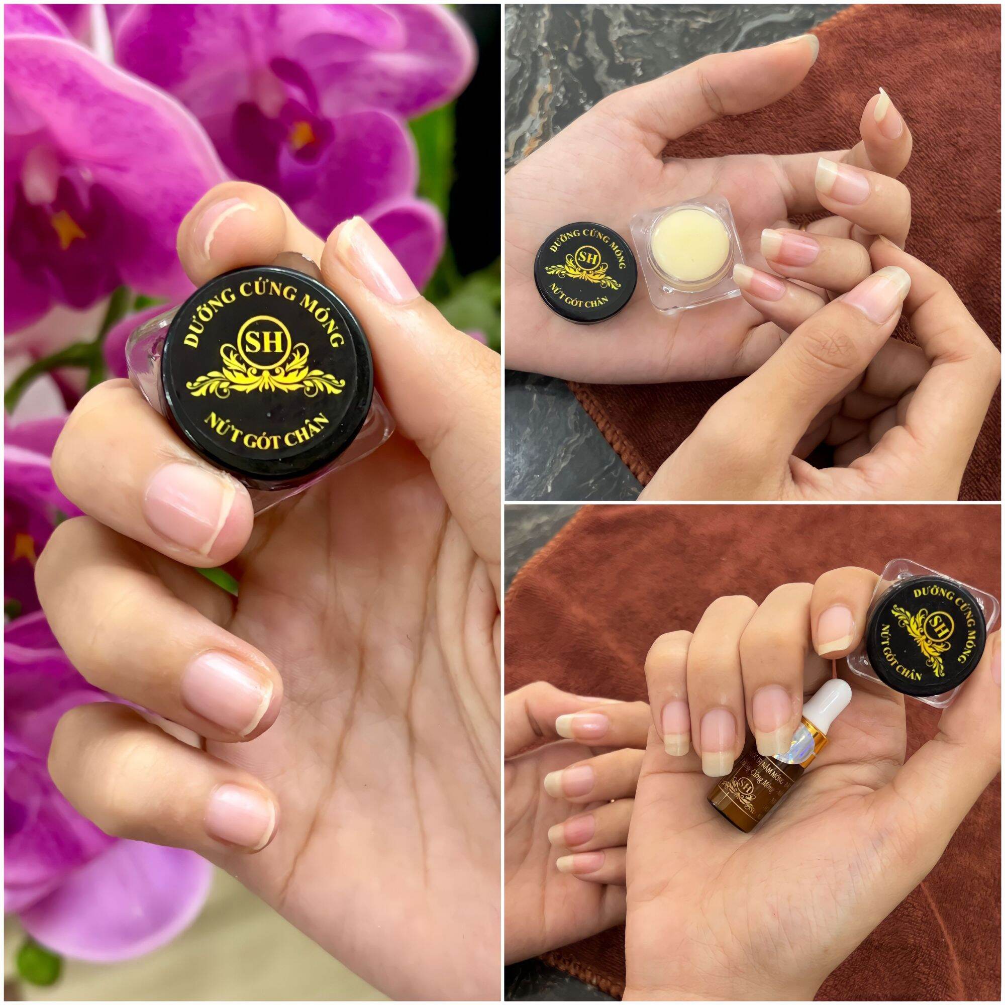 Combo (1 chai nấm+ 1 lọ dưỡng hiệu SH) đánh bay nấm móng+ phục hồi hư tổn ở móng
