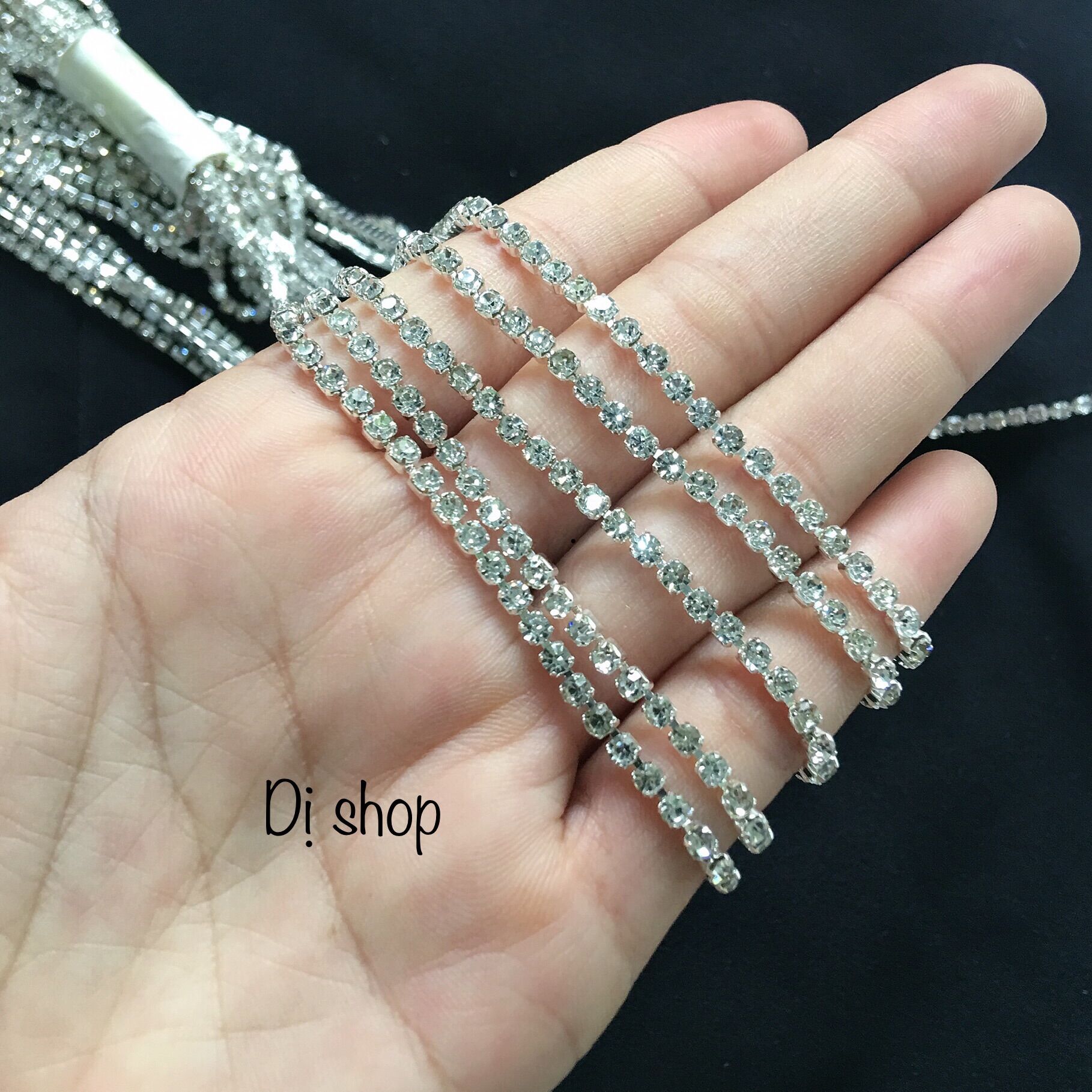 1m dây đá 1 hàng 2mm và 3mm