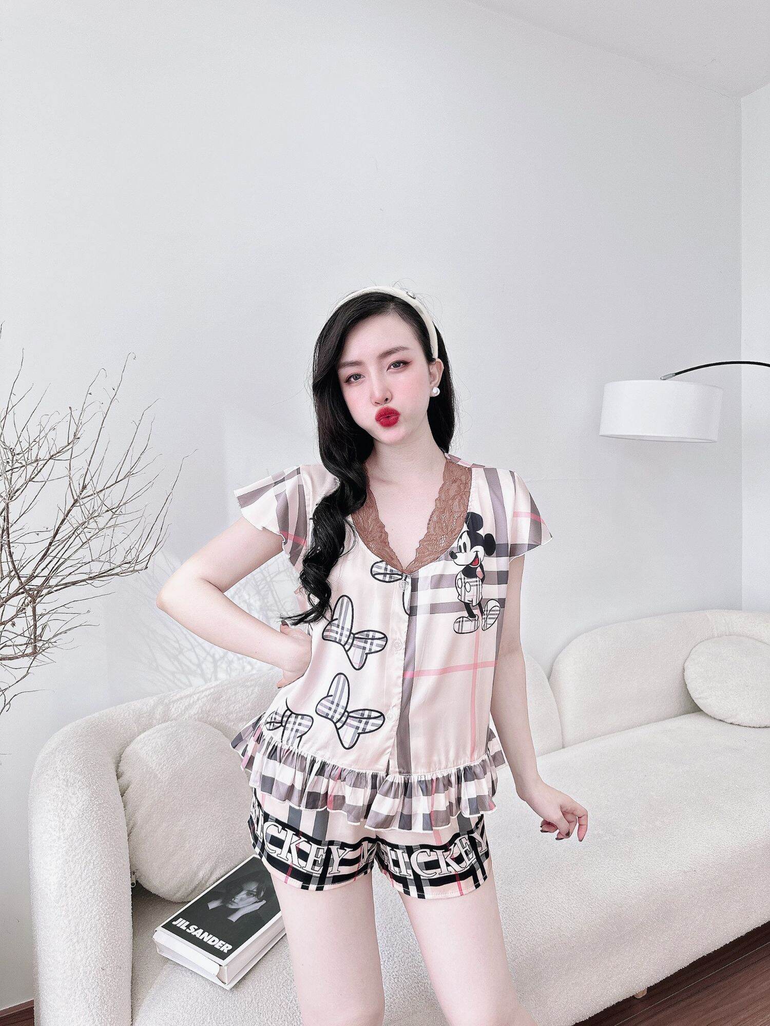 BỘ LỤA BÈO REN THIẾT KẾ DỄ THƯƠNG