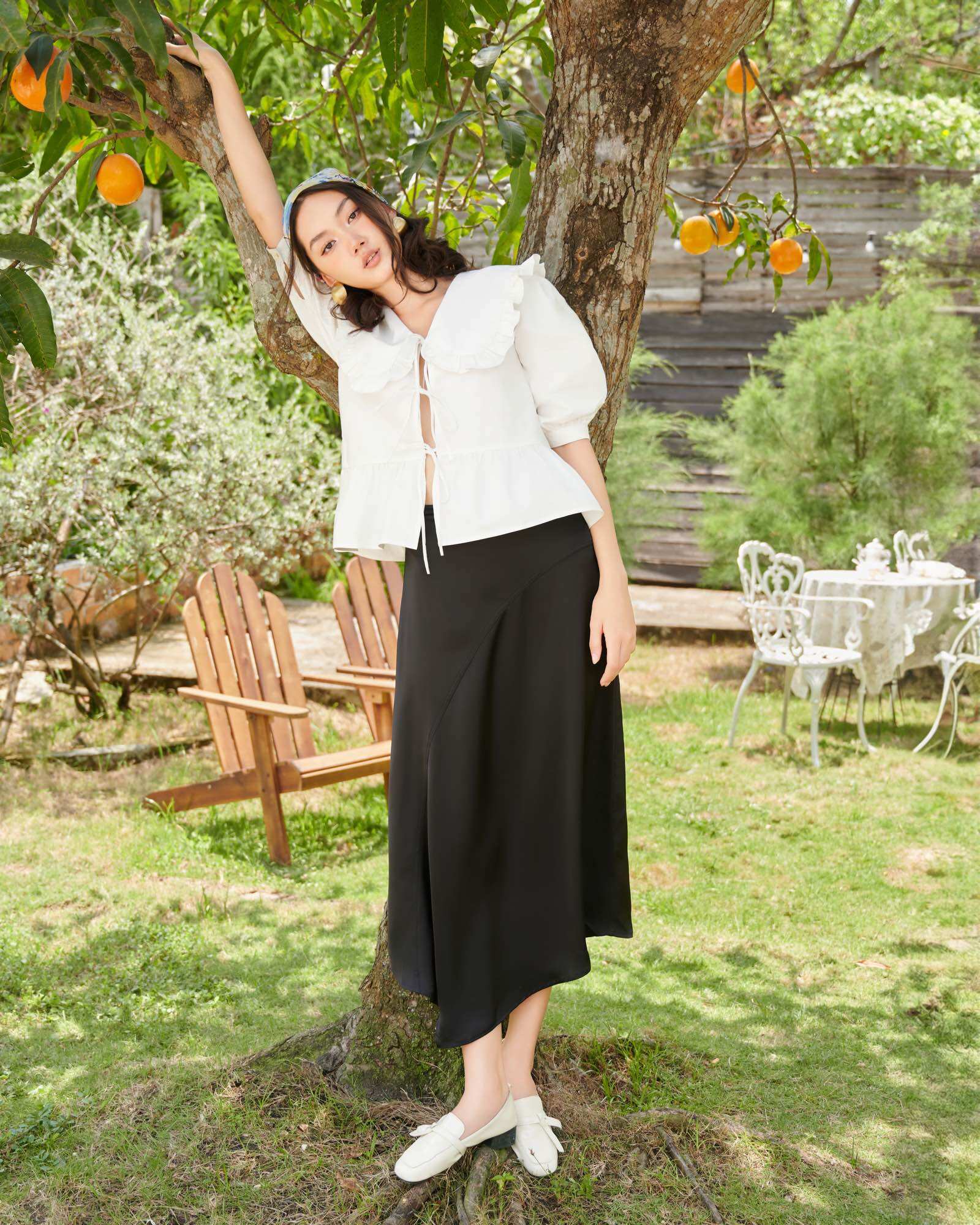 Figandtonka | sơmi cotton thắt nơ - on a sunny day blous