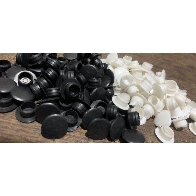 Combo 50 nút cao su bịt lỗ khoan 10mm trắng /đen