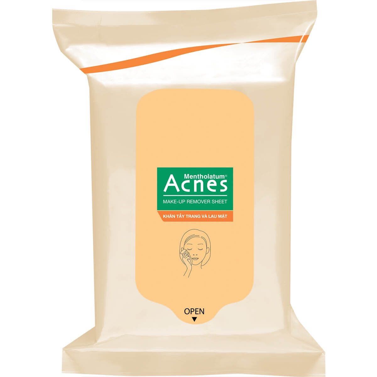 Acnes Make Up Remover Sheet – Khăn tẩy trang và lau mặt