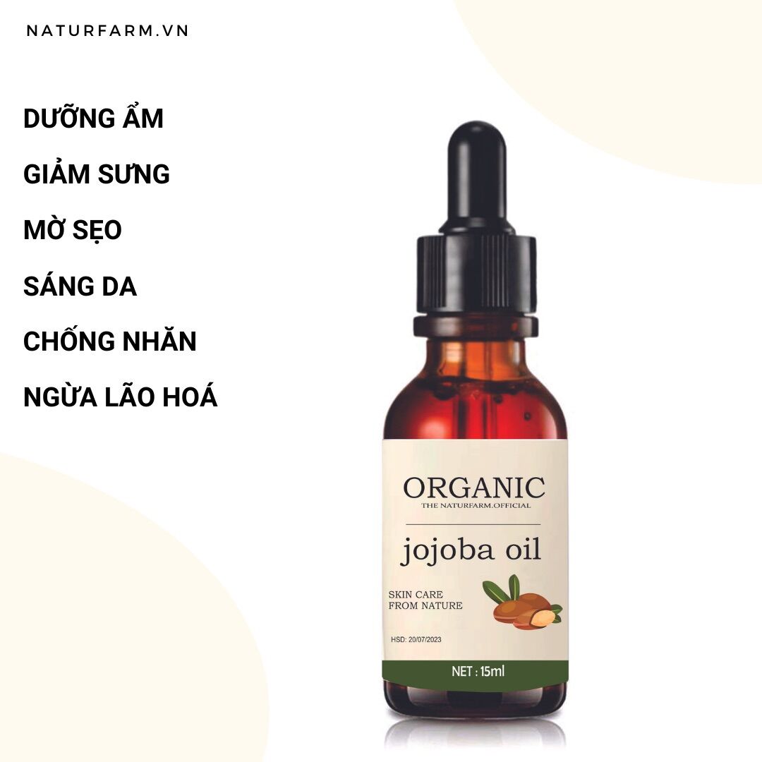 Dầu jojoba nguyên chất hữu cơ 15ML