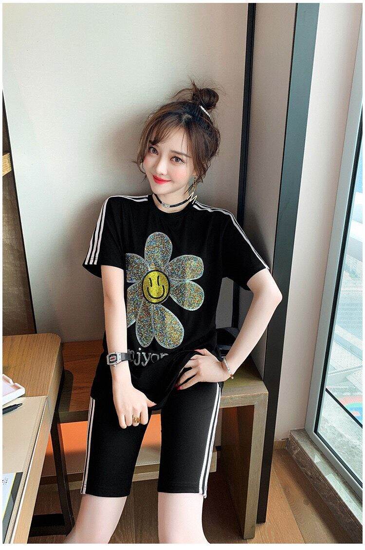 Đồ bộ lửng thời trang nữ đính cườm đá style cao cấp