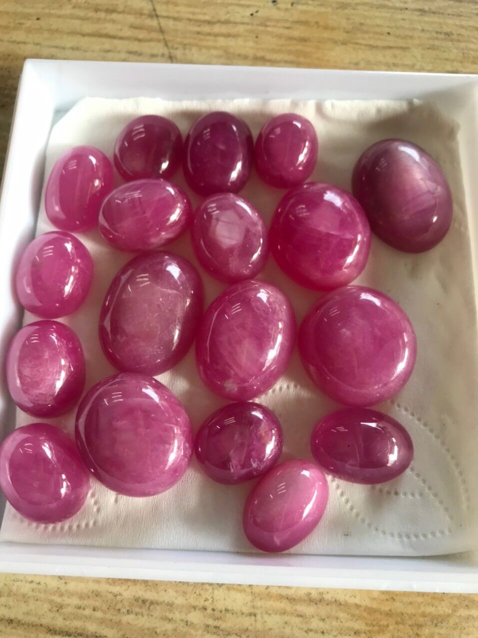 Mặt đá Ruby Lapis thiên thanh Saphire làm nhẫn