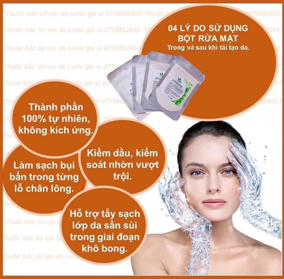 Combo bột rửa mặt thảo dược loha (5 gói)