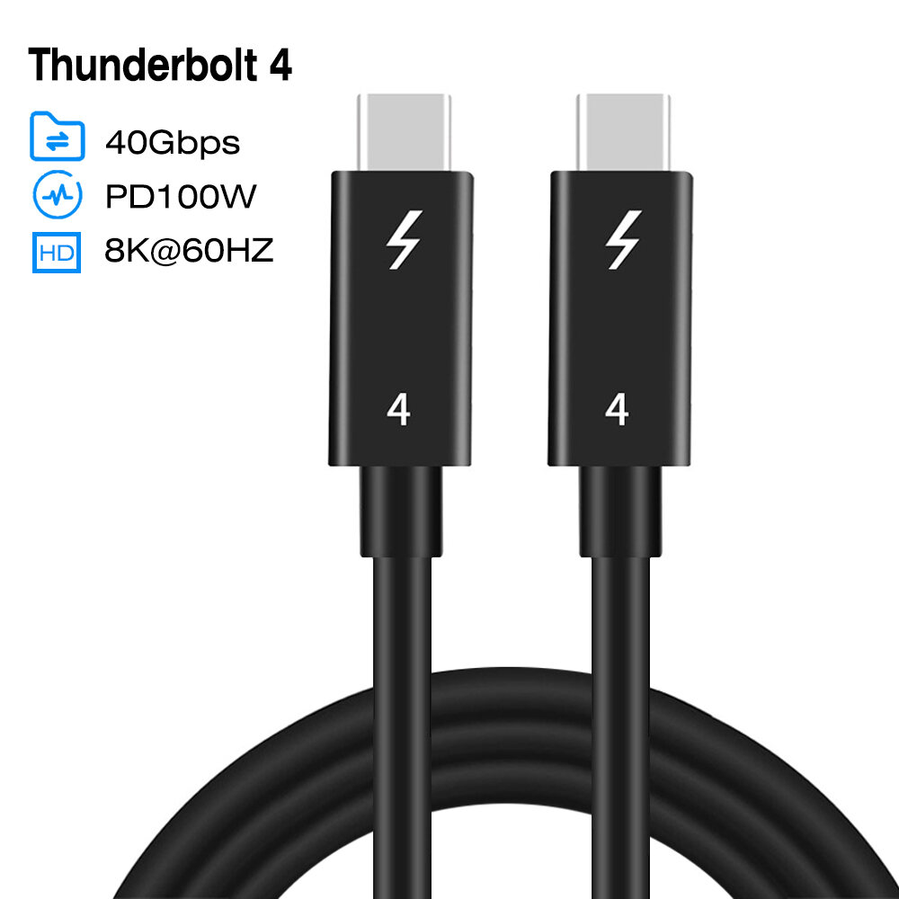 Cáp Đồng Trục UGOURD Thunderbolt 4 USB4 Loại C Sang Loại C 40Gbps PD 100W Sạc Nhanh Cho eGPU iPhone 