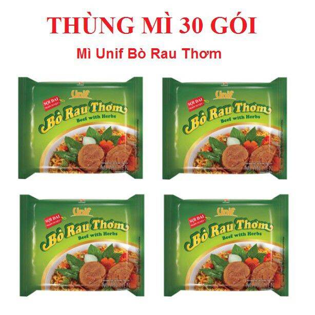 Mì Bò Rau Thơm Thùng 30 gói